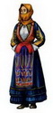 Сардинцы — Традиционный женский костюм.