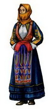 Сардинцы. Традиционный женский костюм.