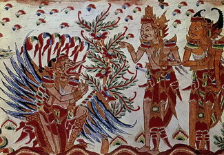 Индуизм. Гаруда. Фрагмент стенной росписи. Остров Бали.
